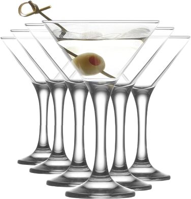 Набір келихів для Мартіні 6 шт. 175 мл, без свинцю, придатні для миття в посудомийній машині. Келихи для Cosmopolitan, Мартіні, коктейлі, вечірки. Класичний набір 6 шт.
