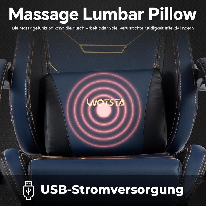 Геймерське крісло Ergonomisch з підставкою для ніг, регульованою висотою, блакитне. Офісне крісло з підтримкою попереку для комп'ютера