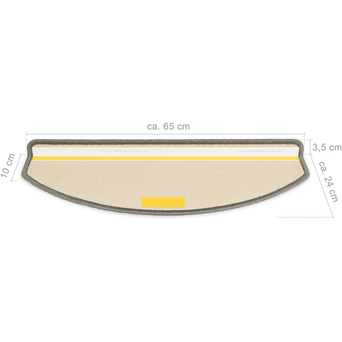 Ступінчасті килимки Kettelservice-Metzker Ґетеборг, світло-коричневі, набір 15 шт., сумісні з килимовою доріжкою