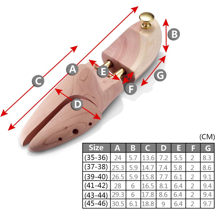 logei® 1 Pair High-Quality Cedarwood Shoe Stretcher Shoe Widener