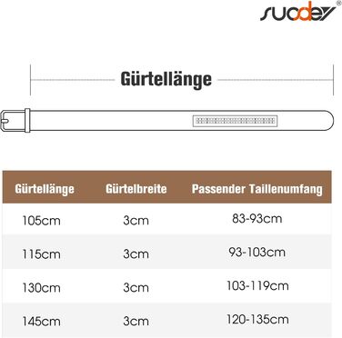 Чоловічий шкіряний ремінь Suosdey з автоматичною пряжкою, без отворів, ширина 30 мм, для ділових костюмів, джинсів та штанів, регульований, для талії 91-100 см