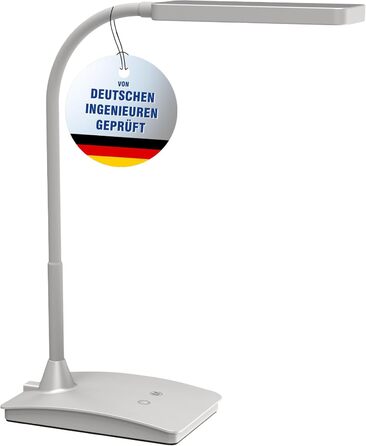 LED-лампа настільна MAULpearly colour vario, диммування – потужне освітлення робочого місця, 3000-6500K, срібло