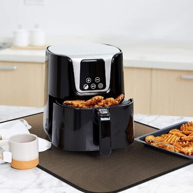 Термостійкий килимок | Силіконовий килимок для захисту від вогню | Килимок під фритюрницю | Килимок під кавоварку | Нековзний, вологостійкий (Коричневий, 40 x 60 см)