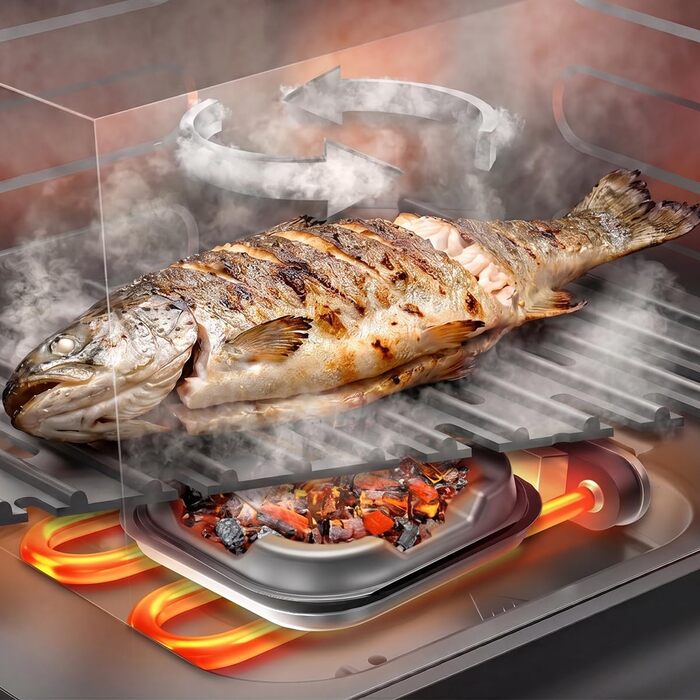Фритюрниця Cecotec Cecofry & Grill Smokin' 6500 Plus 6.5л з грилем та функцією копчення, 2200 Вт, чорна