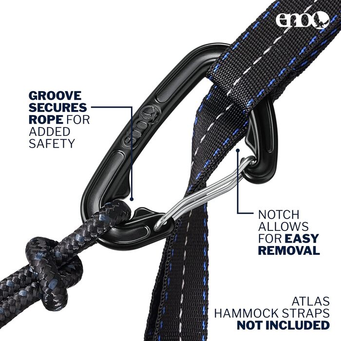 Гамак подвійний ENO DoubleNest Print Berge zum Meer, сірий/червоний, для 1-2 осіб - легкий кемпінговий гамак