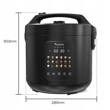 Мультиварка TurboTronic TT-DMC18 BLACK, 860 Вт, 5 л, 18 програм