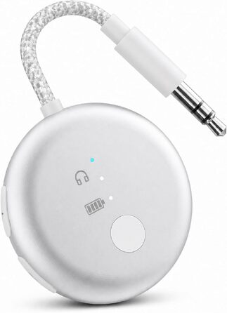 Bluetooth-адаптер для літака Avantree SoundJet R1 для AirPods та бездротових навушників, сріблястий, 25 год роботи
