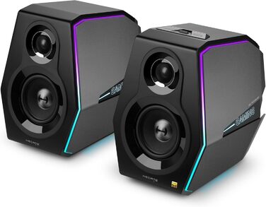 Edifier G2000 Bluetooth-колонки для геймінгу з RGB-підсвічуванням та 3 режимами звучання. Підключення: Bluetooth, USB (звукова карта), 3.5mm jack. (Чорний)