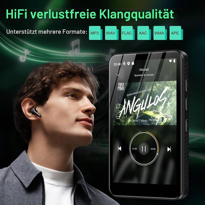 MP3 плеєр SWOFY з Bluetooth та WiFi, 4.0