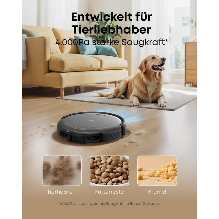 Робот-пилосос eufy C10 з автоматичною станцією самоочищення, ультратонкий 7,3 см, очищення килимів, бічна щітка для кутів, точкова лазерна та інфрачервона навігація