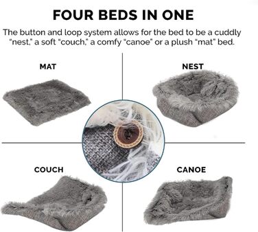 Ліжко для котів YUYTE, миюче, для дому, тепле, зручне, підходить для всіх сезонів (сірий)