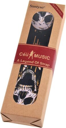 Регульований шкіряний ремінь з черепом для електро- та акустичної гітари та бас-гітари