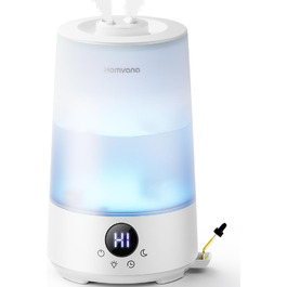 Зволожувач повітря Homvana для спальні: 3.6L, 360° Cool Mist, тиха робота 16dB, аромадифузор, нічне підсвічування 7 кольорів, BPA Free, для дітей та рослин