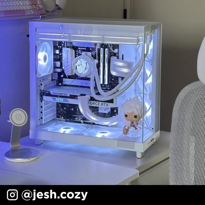 NZXT H6 Flow: Корпус ПК Mid-Tower з двома камерами, чорний, з 3 вентиляторами 120 мм