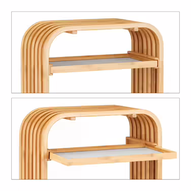 Relaxdays Bamboo Stool with Storage