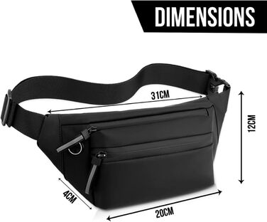 Спортивна поясна сумка: водонепроникна дамська та чоловіча сумка-шоппер для подорожей, хайкінгу та джогінгу