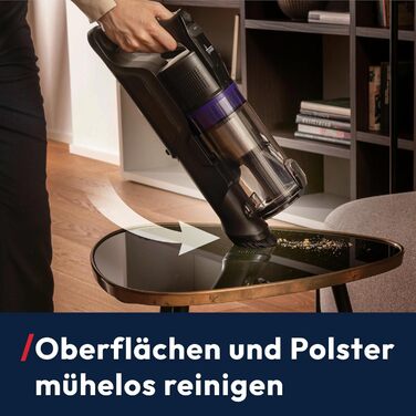 Бездротовий пилосос Hoover HF1 Plus з Anti-Hair Wrap, паркуванням та LED-підсвічуванням, HEPA 6-фільтр, 45 хв роботи, ідеальний для алергіків