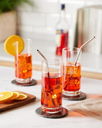 SCHOTT ZWIESEL Longdrink Glasses Convention (Set of 6), straight-lined glasses for long drinks, dishwasher-safe Tritan crystal glasses, Made in Germany (Article No. 175495)