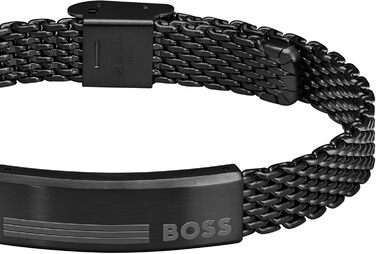 Браслет чоловічий BOSS ALEN з нержавіючої сталі: срібний, золотий або чорний