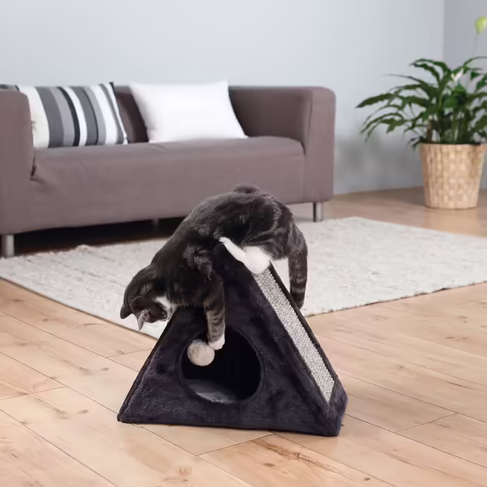 Trixie 36290 Cozy Cave Lukas, 35 x 33 x 65 cm, gray, 1 piece (1-pack) (Foldable Condo)
