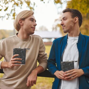 Набір фляга 260 мл з нержавіючої сталі для віскі, міні-фляга, подарунок (зелений, чорний)