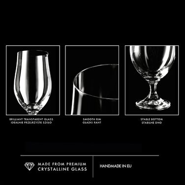 Кроснo Champagnergläser Prosecco-Gläser: Набір з 6 келихів, 280 мл, Harmony, для шампанського та просекко, ідеально для дому, ресторанів та свят, можна мити в посудомийній машині