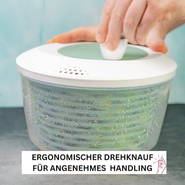 Салатниця Westmark об'ємом 4.4 л, пластик BPA-free, прозора/біла/зелена, 2430224A