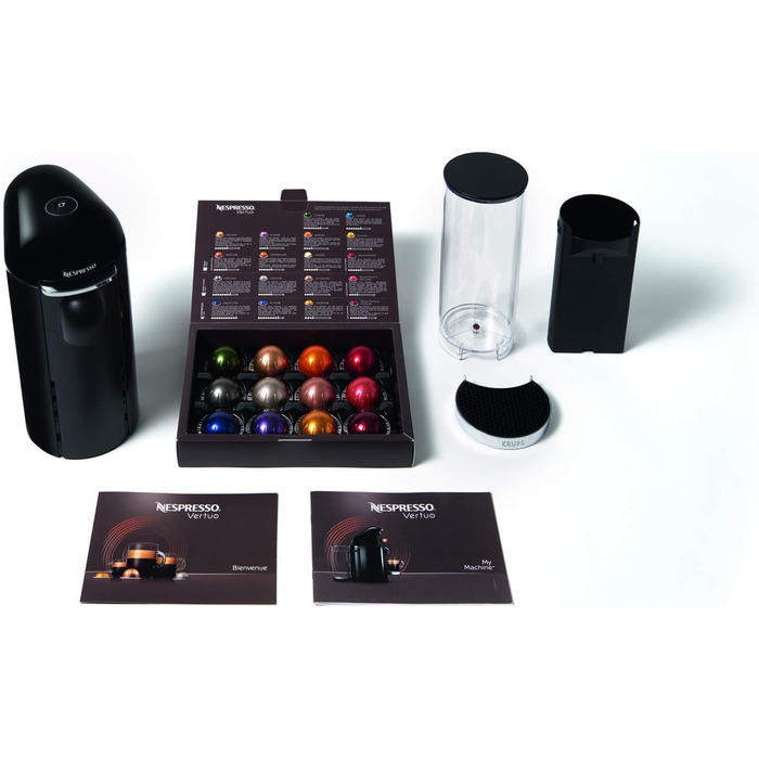 Кавомашина Nespresso Krups Vertuo YY2778FD: Espresso та кава, 40-410 мл, титан (чорний)