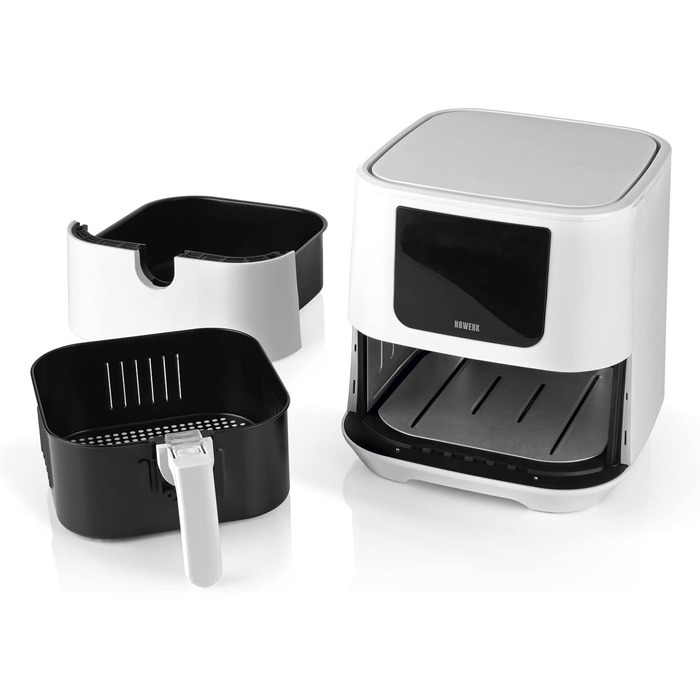 Фритюрниця-конвекційна піч Heißluftfritteuse Midnight Edition 5.5 л, білий колір, 1800 Вт, 7 програм, цифровий дисплей