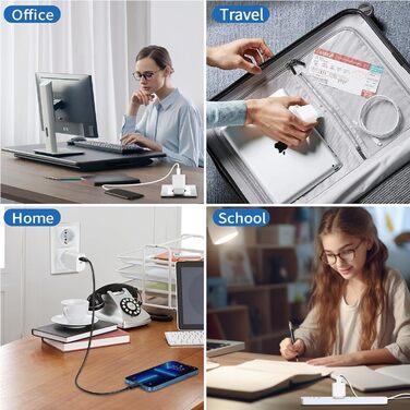 Подвійне зарядне USB-C 20W з кабелями для iPhone 16/15/iPad та інших пристроїв