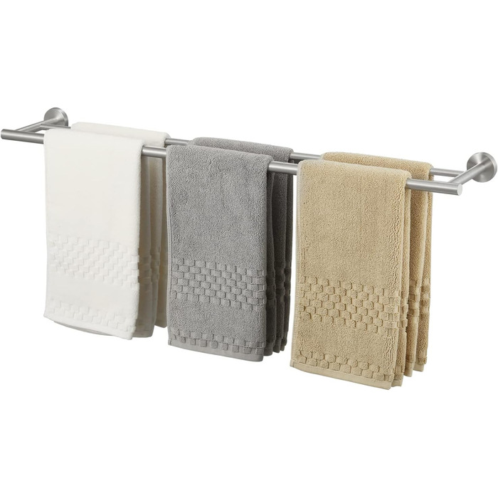 Тримач для рушників KES, подвійний, з нержавіючої сталі SUS304, 60 см, настінний, A2001S60