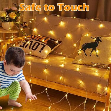 Льорочка з LED-підсвічуванням Withosent для ялинки, 400 LED, IP44, функція пам'яті, вологостійка, 8 режимів, тепле біле світло (3.5м)