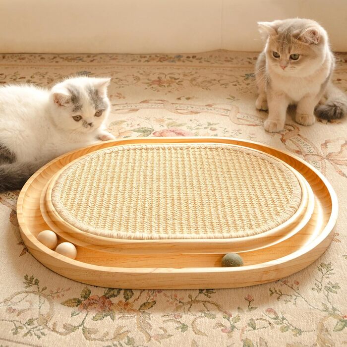 Кігтеточка CheerPals 2-в-1 для котів з натурального сизалю та м'яти, 43x33x3 см