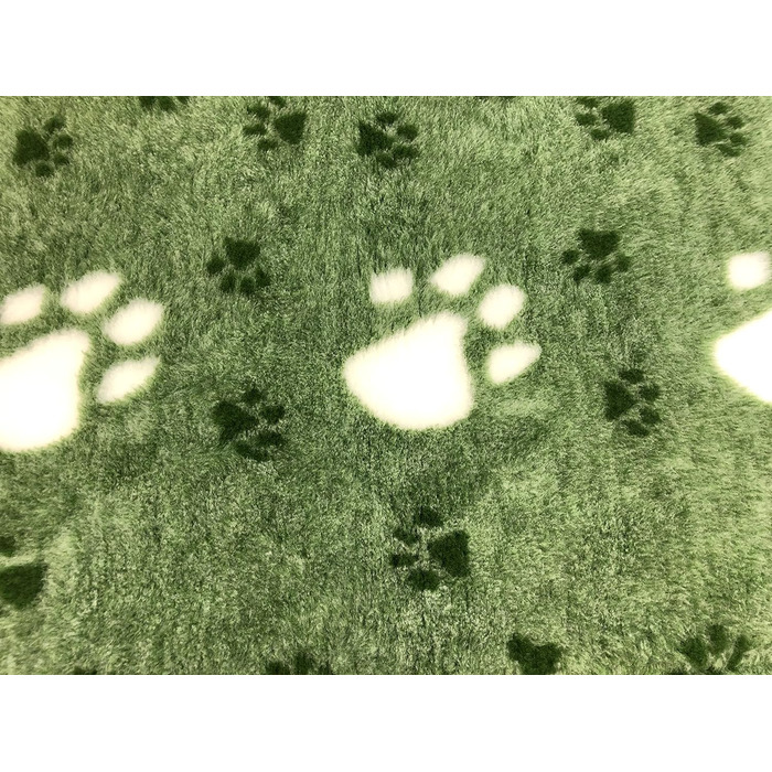 Килимок для собак Elropet Premium 30mm, нековзний, для маленьких та великих собак, Vet Bed, розмір M (100x80 см), зелений з лапкою