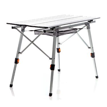 Складний кемпінговий столик Wiltec 70x69 см з алюмінієвою рамою та сумкою для транспортування - садовий, похідний, складаний стіл
