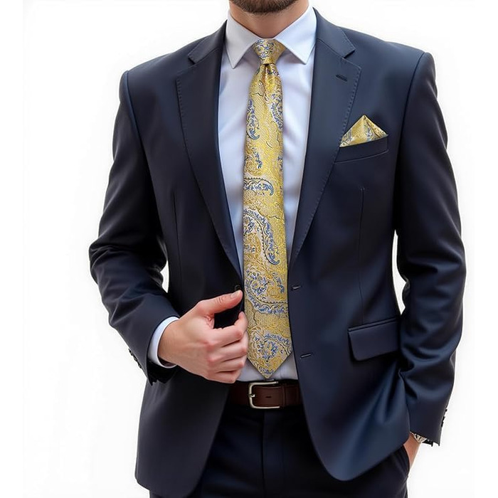 Краватка чоловіча DiBanGu світло-жовта, модна