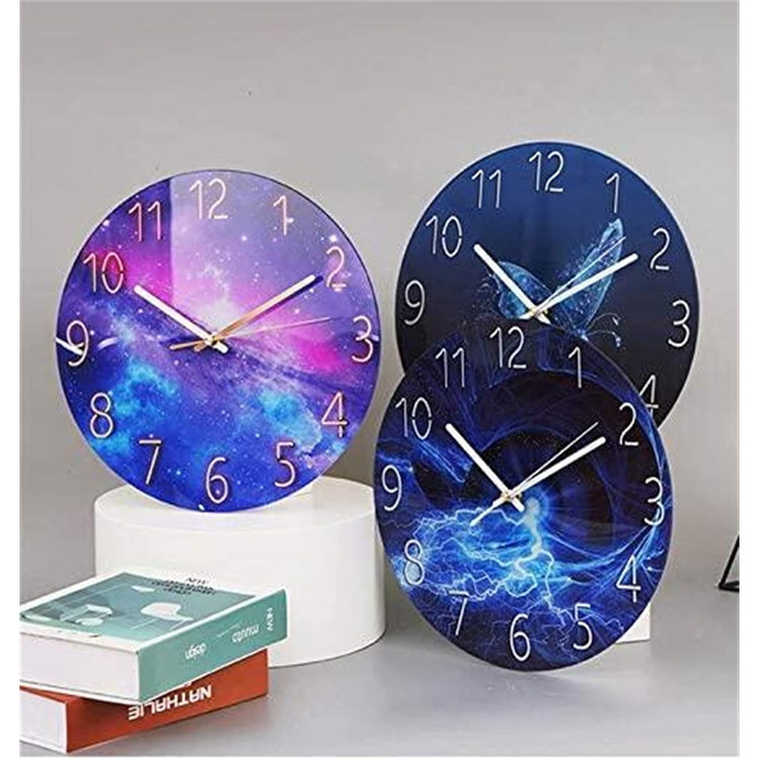 RAILONCH Silent Wall Clock Modern Design Wall Clock No Noise for Living Room, Kitchen, Office, and Bedroom (#07)