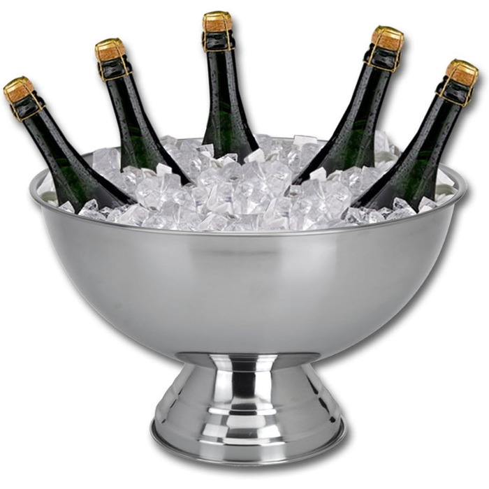 Охолоджувач для шампанського з нержавіючої сталі - універсальна миска для вина та шампанського