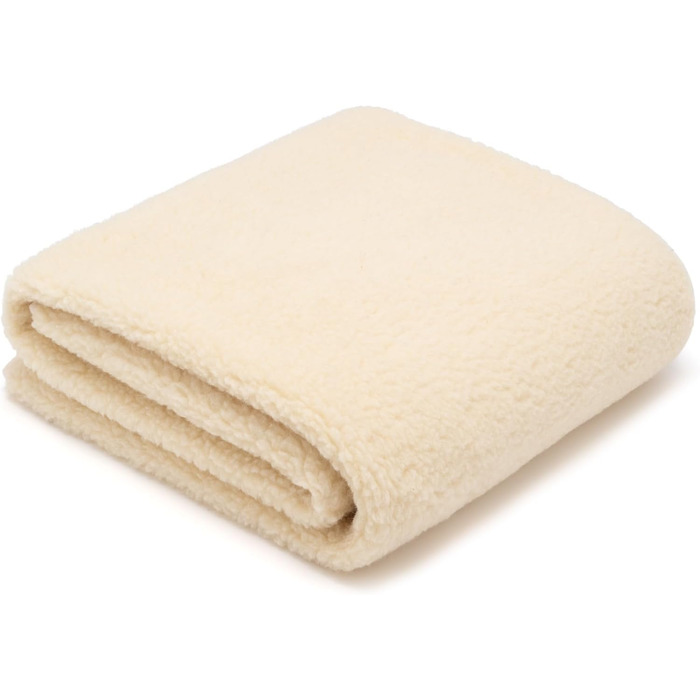 Плед з мериносової вовни, 240x200 см - теплий та м'який плед з 100% мериносової вовни, щільність 500 г/м2, дихаючий матеріал, білий.