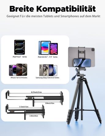 Тримач-штатив Lusweimi 153 см для смартфона, iPad та планшетів до 11
