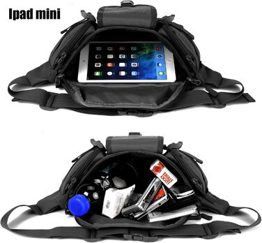 Тактична чоловіча поясна сумка Molle, водонепроникна, унісекс, чорна