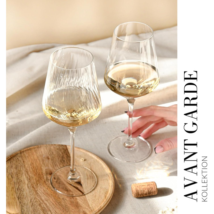 Кросно Авгантгарде: 4 великі келихи для білого вина, 390 мл, без свинцю, 4 шт.