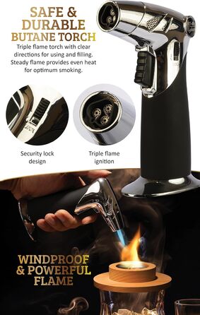 Набір для копчення віскі: коктейлі, бурбон, сир, м'ясо. З факелом та рецептами. 4 смаки, без бутану