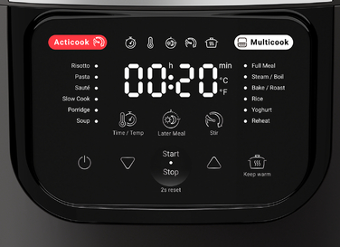 Мультиварка-тушківець Tefal Multicook&Stir MY720B, 6 л, 12 програм, функція перемішування