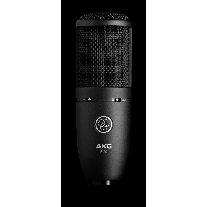 Мікрофон AKG P120 - студійний, велика мембрана, для запису, чорний
