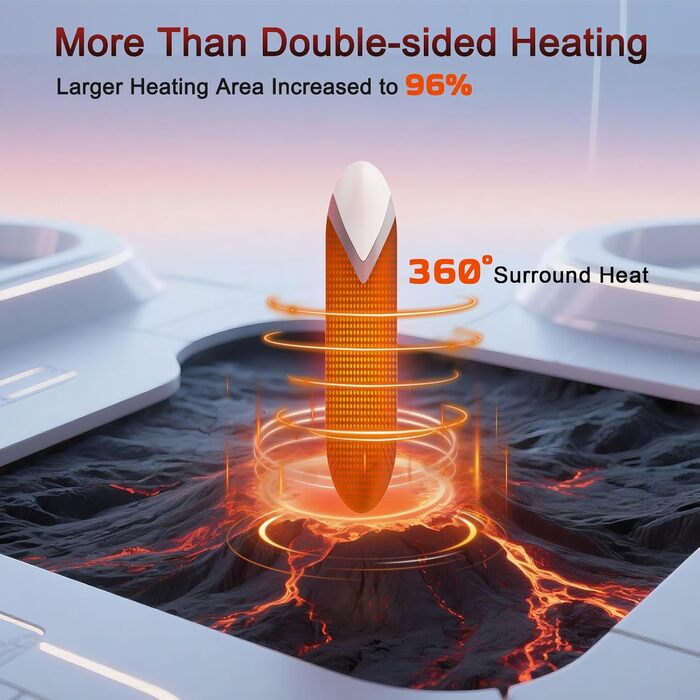 Електричні нагрівачі для рук Karecel 2 шт., USB, 6000mAh, Slim, чорний - подарунок для жінок та чоловіків