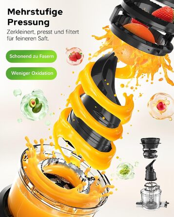 Шнекова соковижималка WIE 135мм Slow Juicer для цілих овочів та фруктів, ємність 2.6л