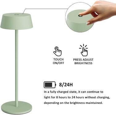 LED акумуляторні настільні лампи K-Bright (2 шт.), тепле біле світло 3000K, диммування, для дому та саду