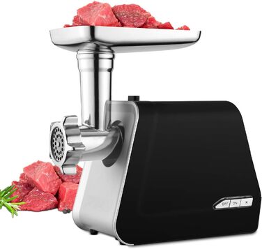 Електрична м'ясорубка Profi 1500 Вт 4-в-1 з контейнером для зберігання, набором для ковбас, 3 дисками та насадкою для печива - для дому