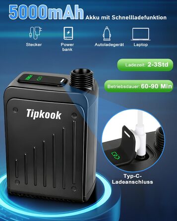 Портативний душ для кемпінгу з насосом 5000mAh, 3 режими, присоски та гак. Для миття тварин, авто, фруктів, поливу квітів.
